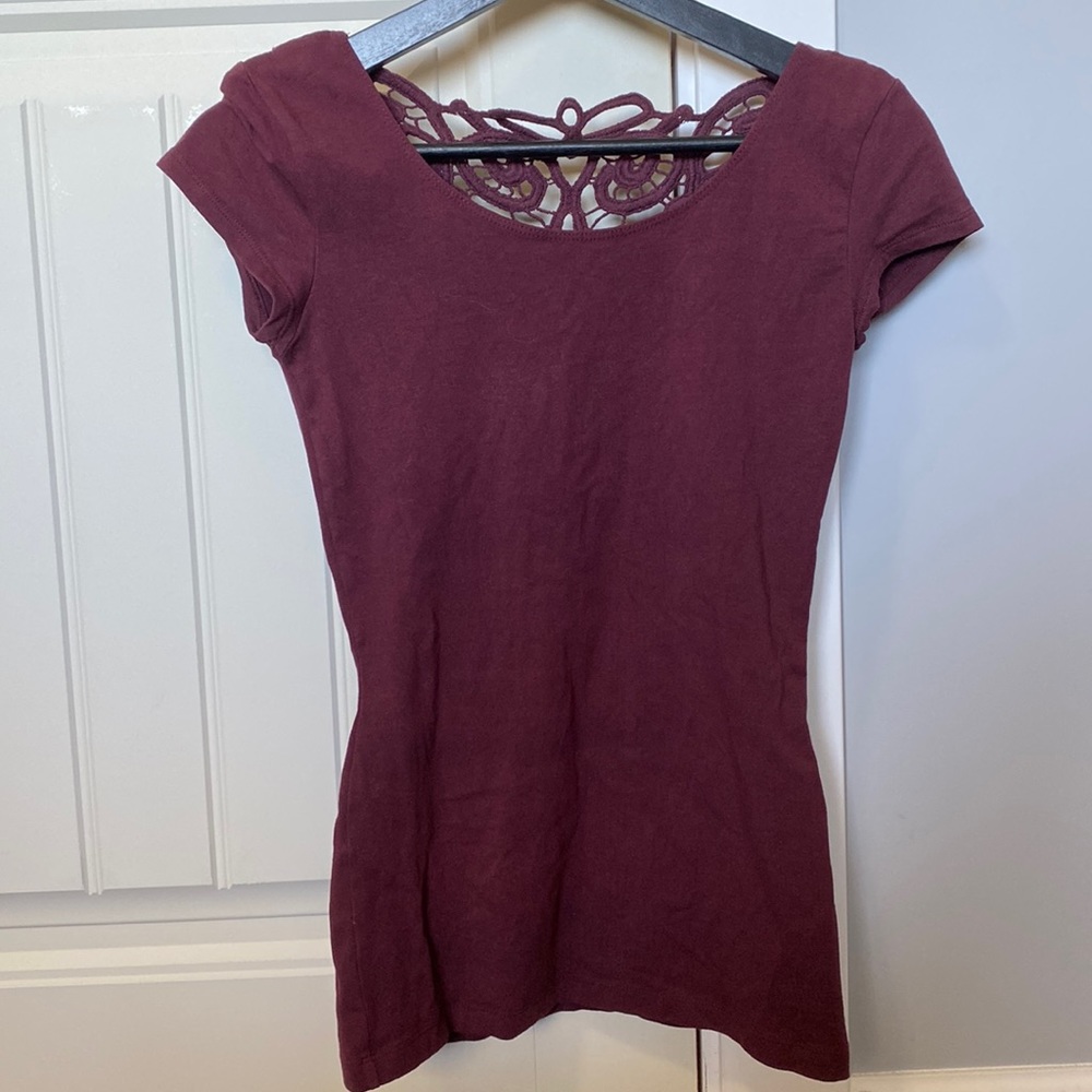 Burgundy womens top